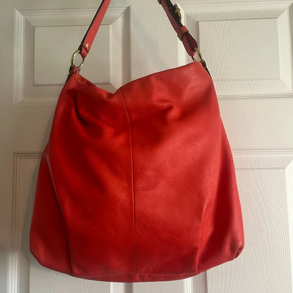 Coach Vibrant Papaya Hobo Bag